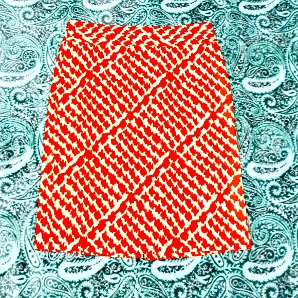 J. Crew Orange Skirt - Picture 2 of 9